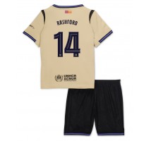 Barcelona Marcus Rashford #14 Koszulka Wyjazdowa dzieci 2025-26 Krótki Rękaw (+ krótkie spodenki)